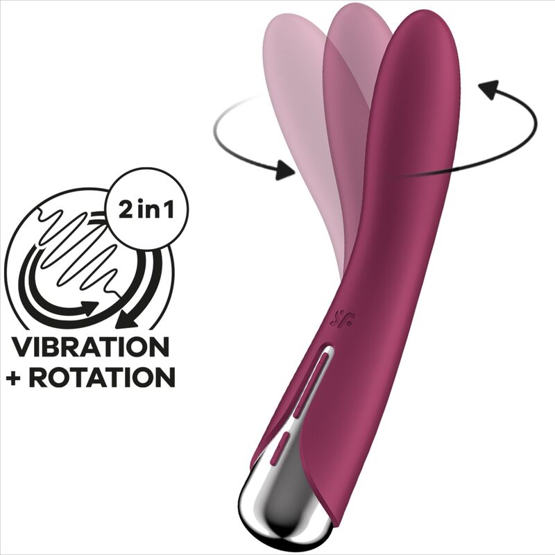 vibromasseur rotatif point G rouge Spinning Vibe 1 Satisfyer vue 6 sur 7