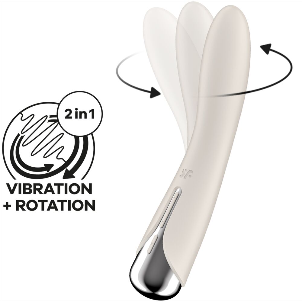 vibromasseur rotatif point G beige Spinning Vibe 1 Satisfyer vue 6 sur 7