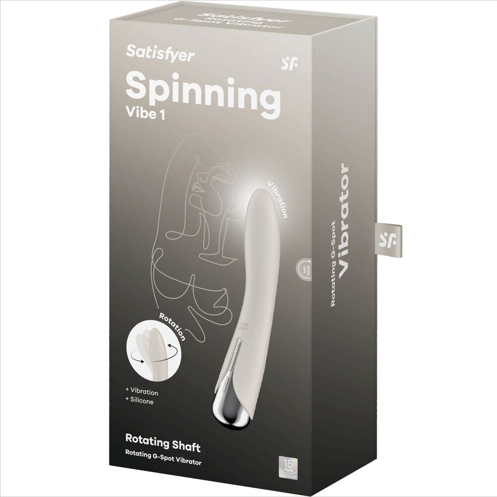 vibromasseur rotatif point G beige Spinning Vibe 1 Satisfyer vue 7 sur 7