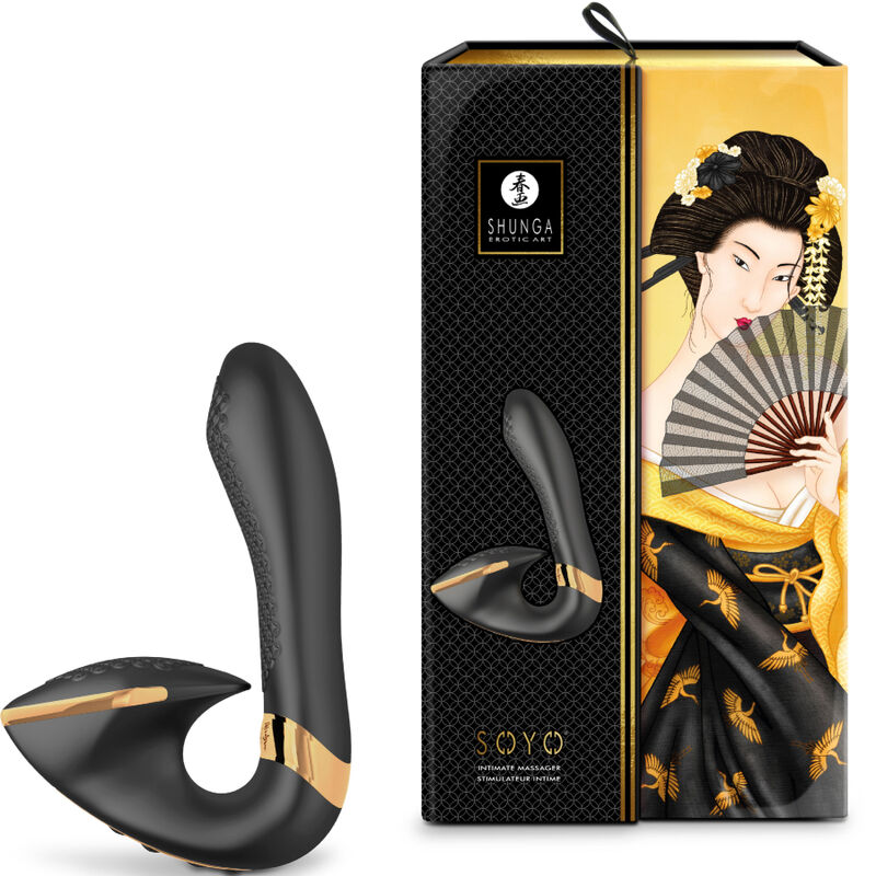 masseur intime point G et clitoris noir Soyo Shunga vue 3 sur 6