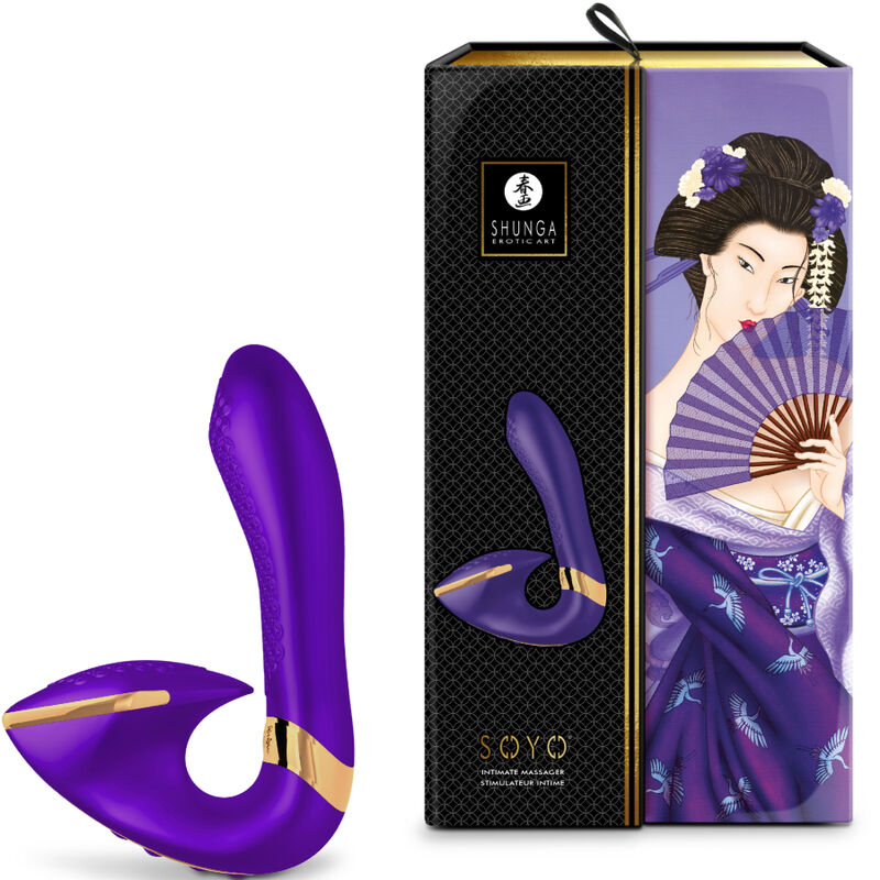 masseur intime point G et clitoris violet Soyo Shunga vue 3 sur 6