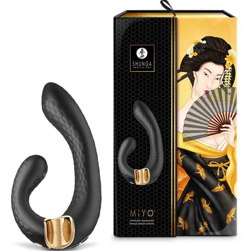 masseur double stimulation point G noir Miyo Shunga vue 3 sur 6