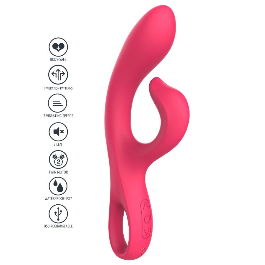 vibromasseur point G et clitoris flexible fuchsia Xocoon vue 6 sur 11