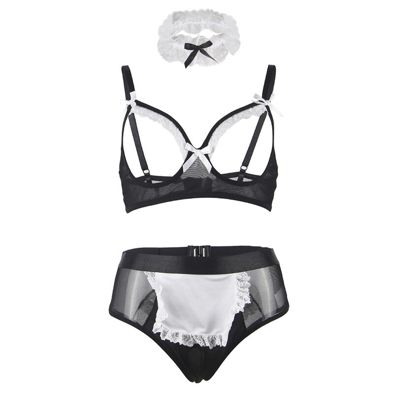 costume soubrette sexy noir et blanc S/M Subblime 4
