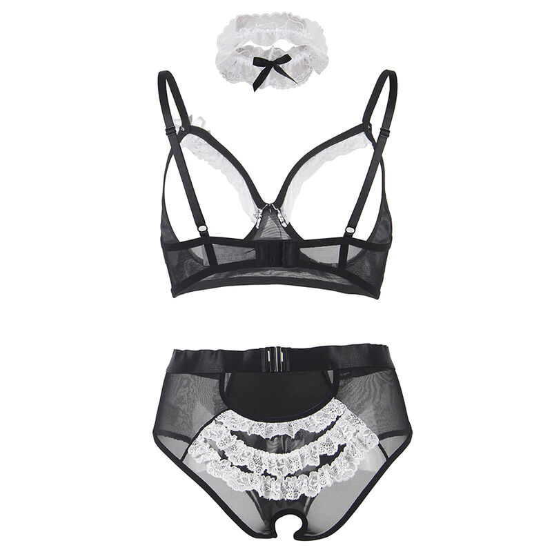 costume soubrette sexy noir et blanc S/M Subblime 5
