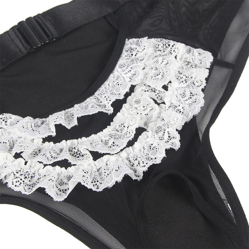 costume soubrette sexy noir et blanc S/M Subblime 6