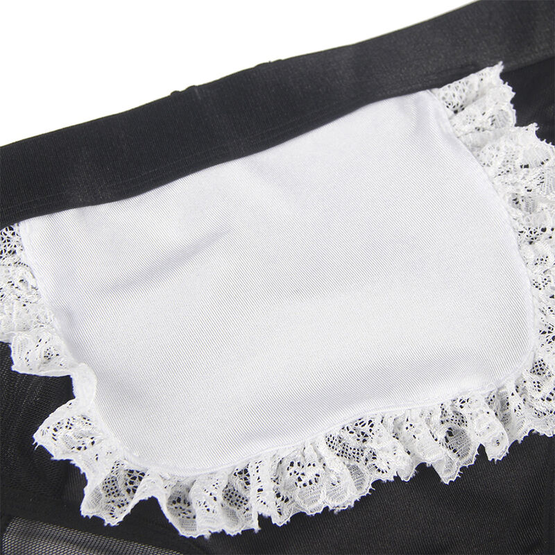 costume soubrette sexy noir et blanc S/M Subblime 7