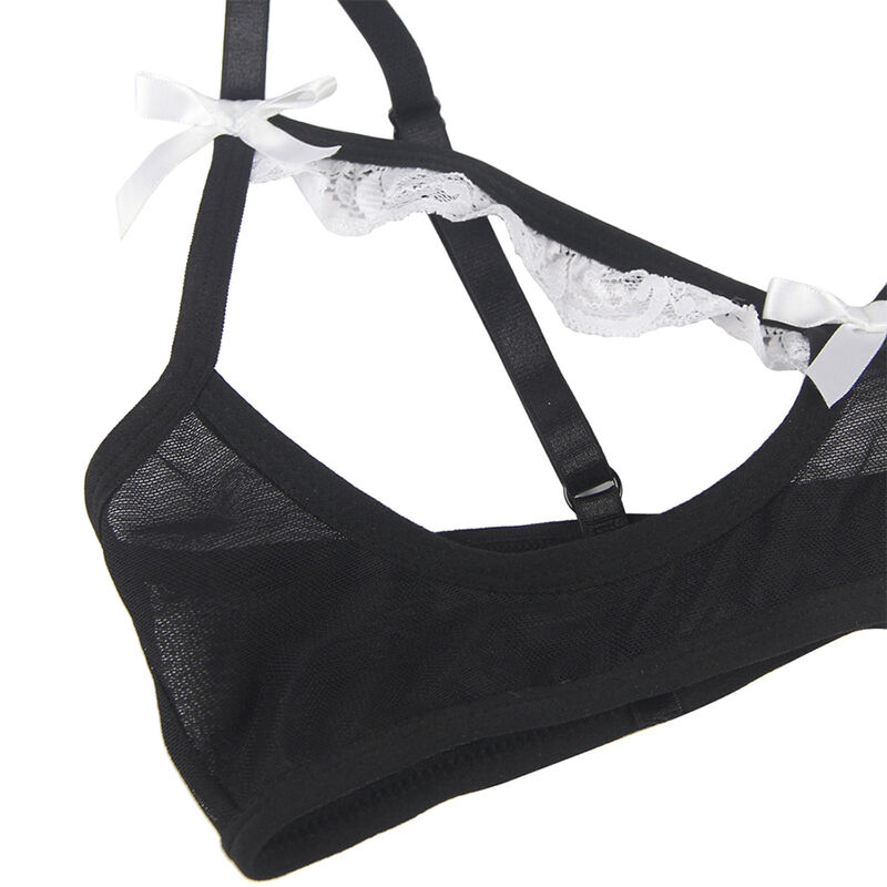 costume soubrette sexy noir et blanc S/M Subblime 8