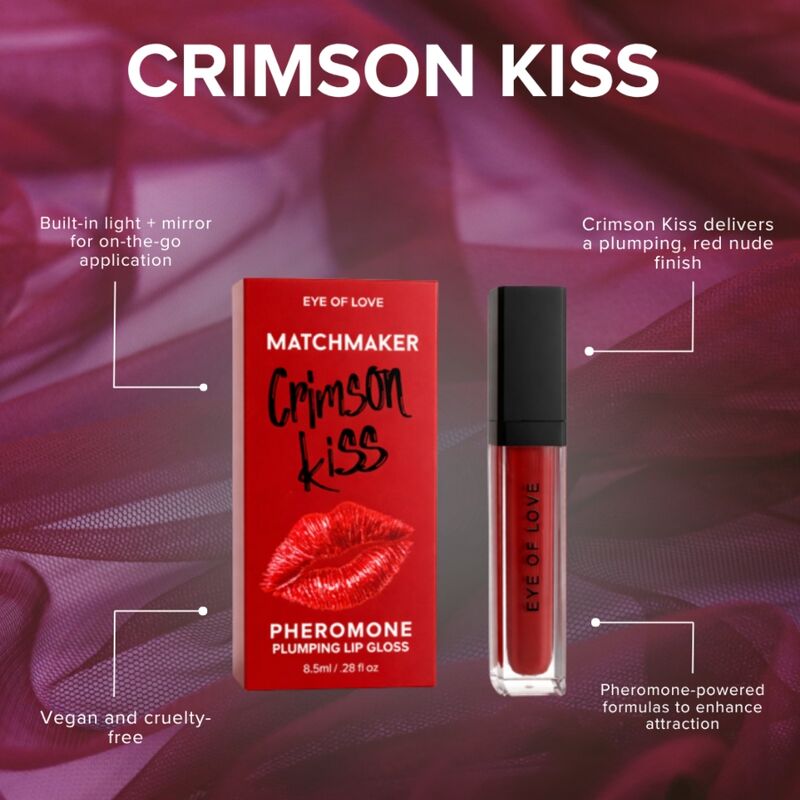 Gloss repulpant phéromones Eye of Love Crimson Kiss 8,5 ml, vue 9 sur 9