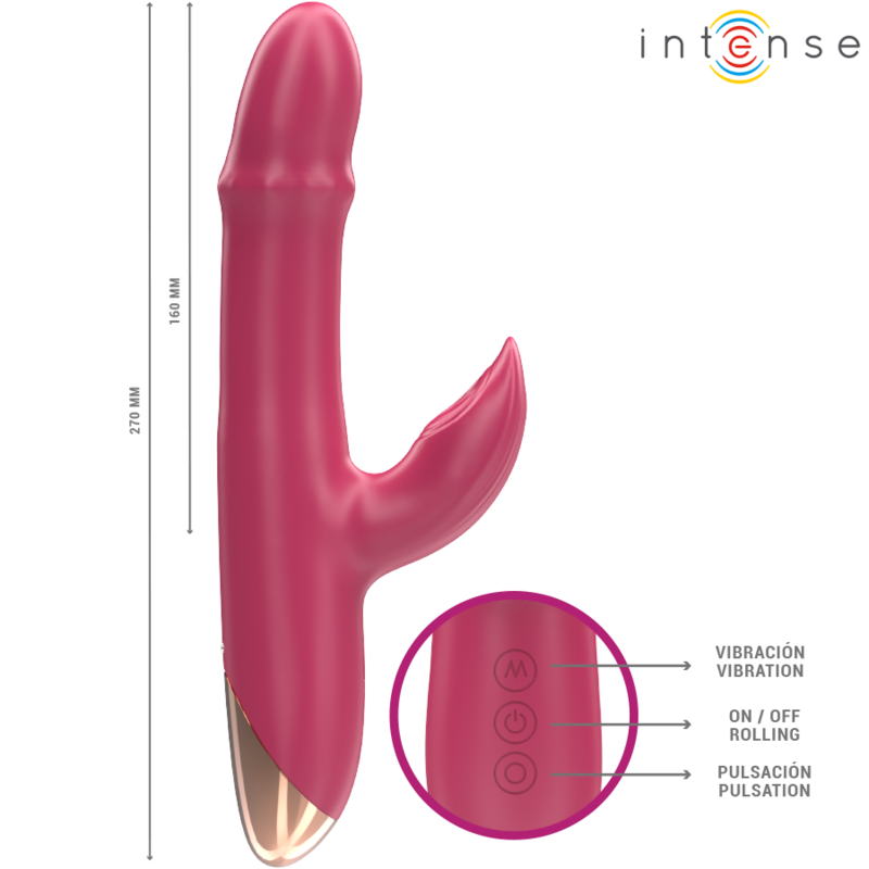 Stimulateur clitoridien 3 en 1 rouge Chloé Intense vue 6 sur 8