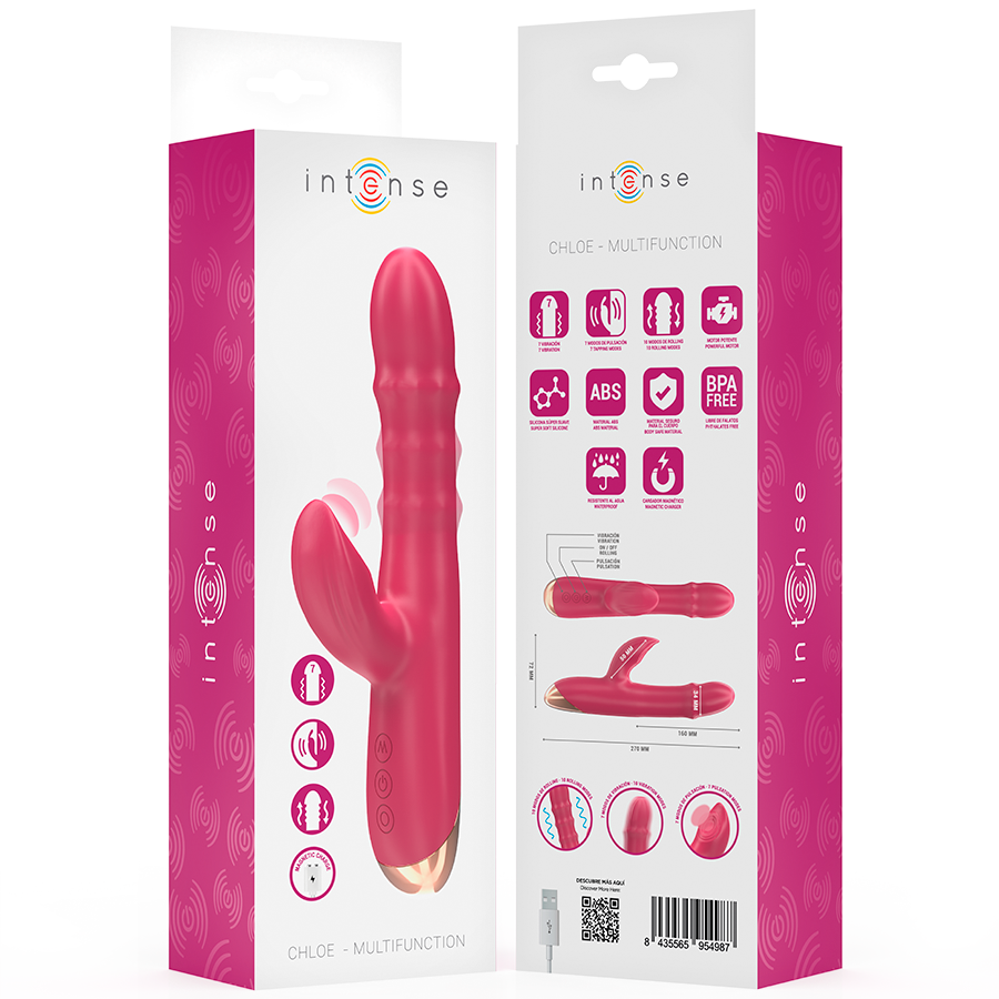 Stimulateur clitoridien 3 en 1 rouge Chloé Intense vue 8 sur 8