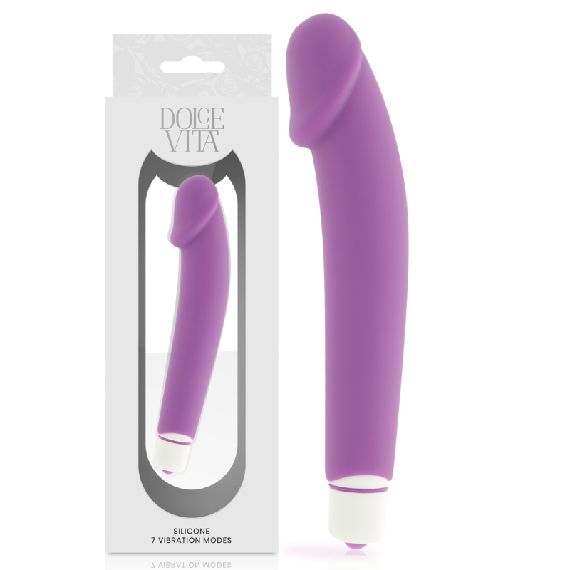 Vibromasseur réaliste violet Realistic Dolce Vita, vue 2 sur 4