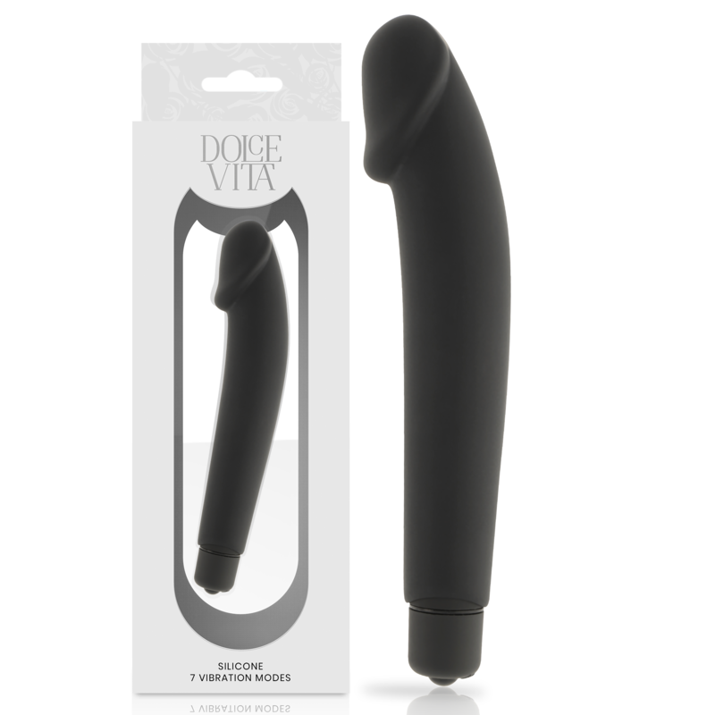 Vibromasseur réaliste noir Realistic Dolce Vita, vue 2 sur 4
