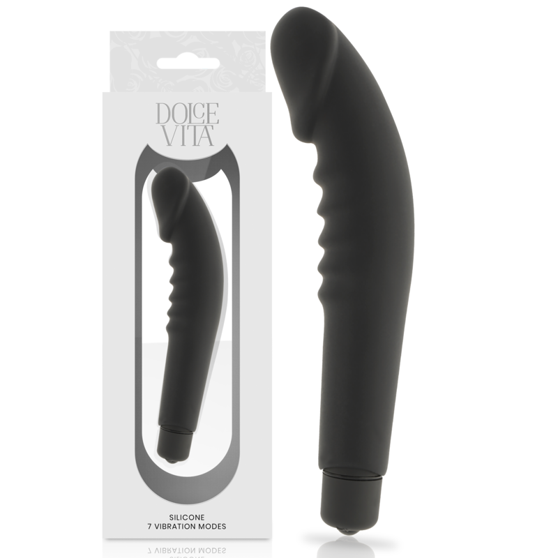 Vibromasseur réaliste noir Realistic Pleasure Dolce Vita, vue 2 sur 4