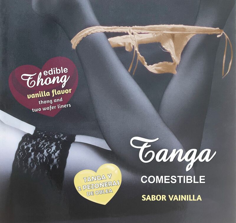 String comestible femme et 2 cache-tétons vanille Hotflowers, photo principale