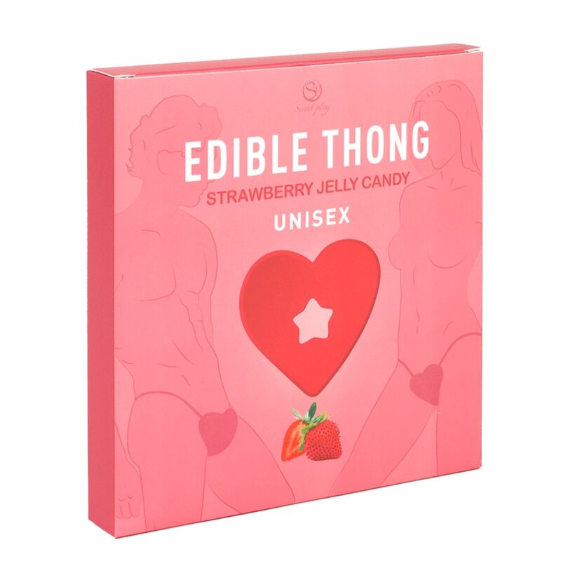 String comestible cœur unisexe saveur fraise Secret Play, photo principale