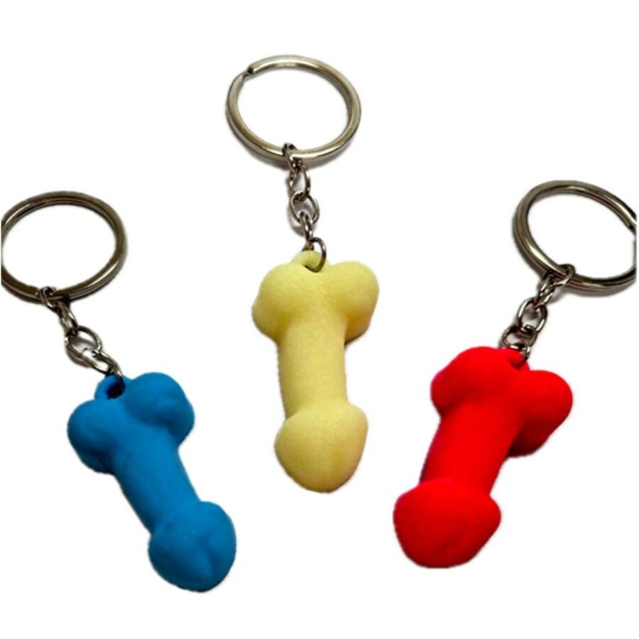 Porte-clés pénis silicone phosphorescent Diablo Picante, photo principale