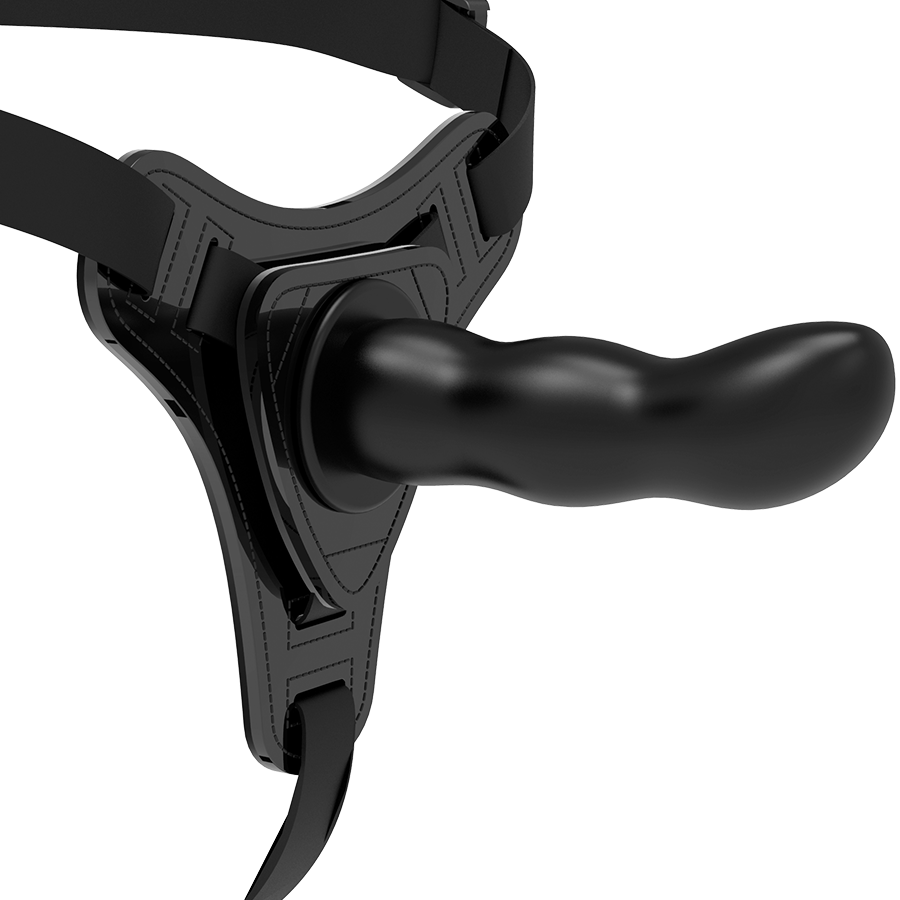 harnais gode en silicone noir point G 16 cm Fetish Submissive Harness, photo principale