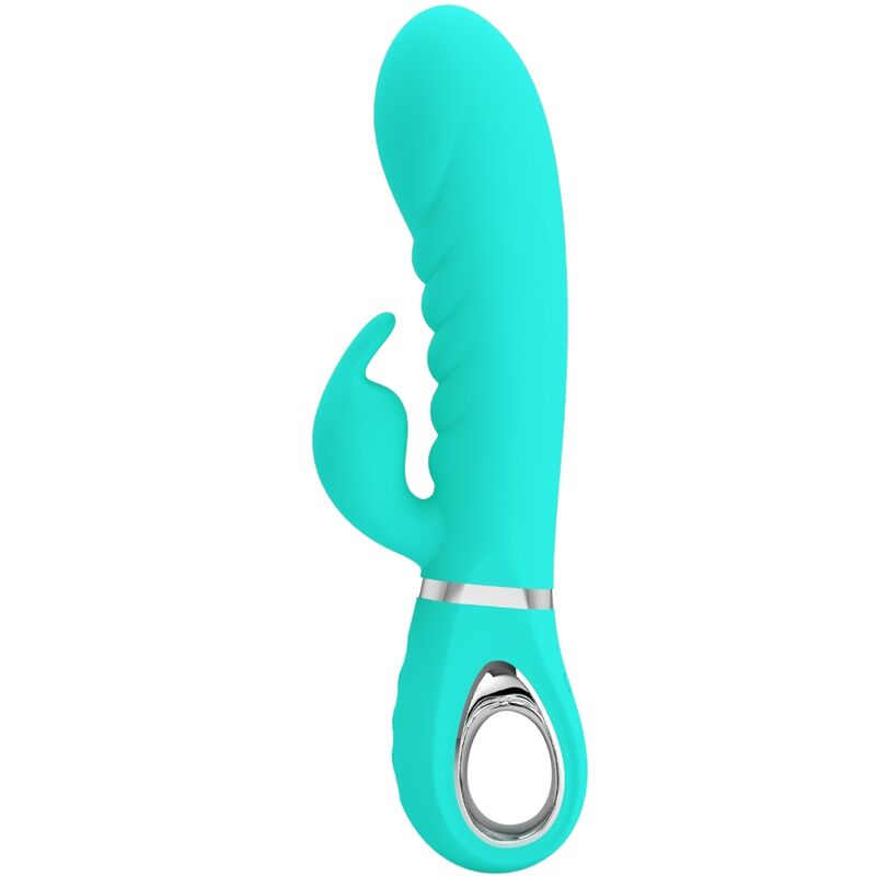 vibromasseur rabbit point G vert aqua Prescott Pretty Love vue 1 sur 9
