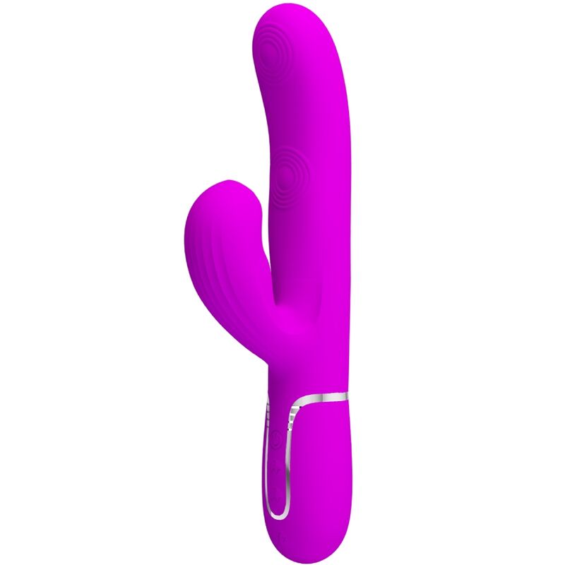 Vibromasseur point G rabbit 3 en 1 violet Perlita Pretty Love photo principale