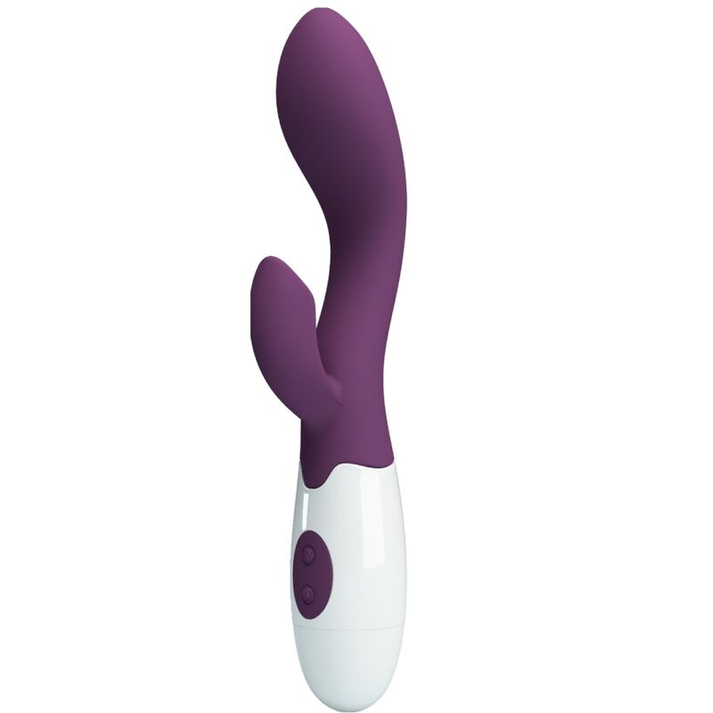 vibromasseur point G violet avec stimulateur clitoridien 30 vibrations Brighty Pretty Love, photo principale