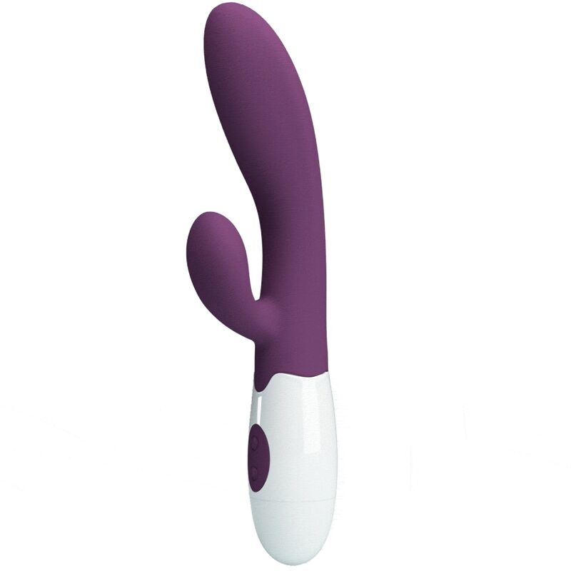 vibromasseur rabbit violet 30 vibrations avec tige insérable Alvis Pretty Love, photo principale