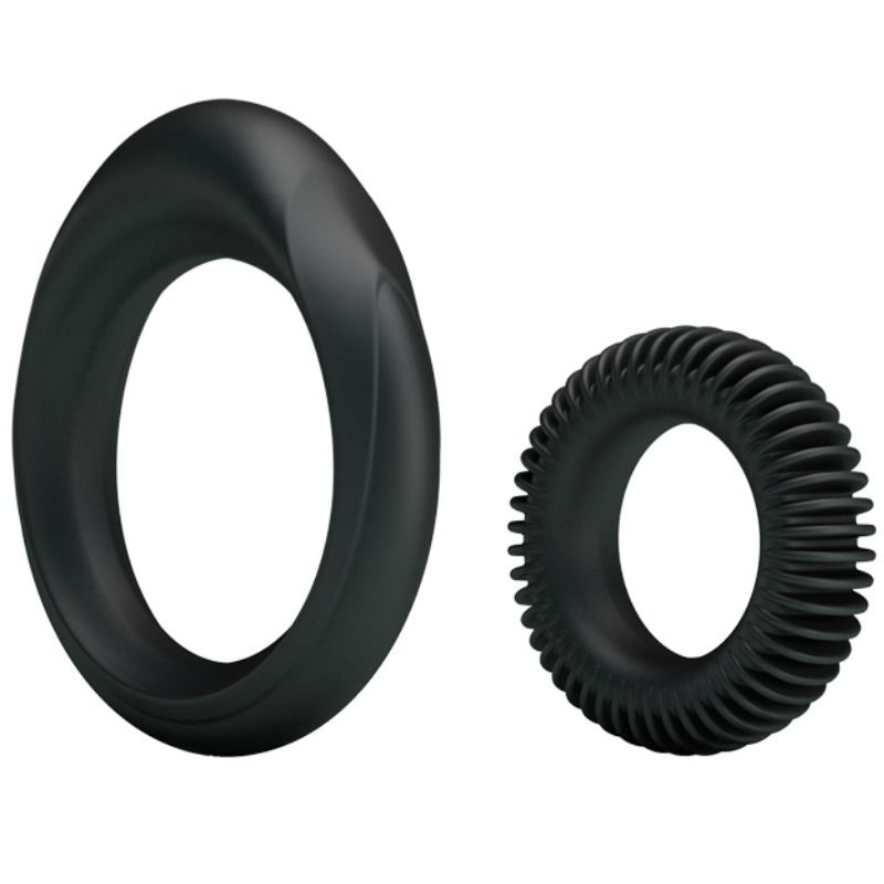 kit de 2 anneaux péniens en silicone Manhood Baile, photo principale
