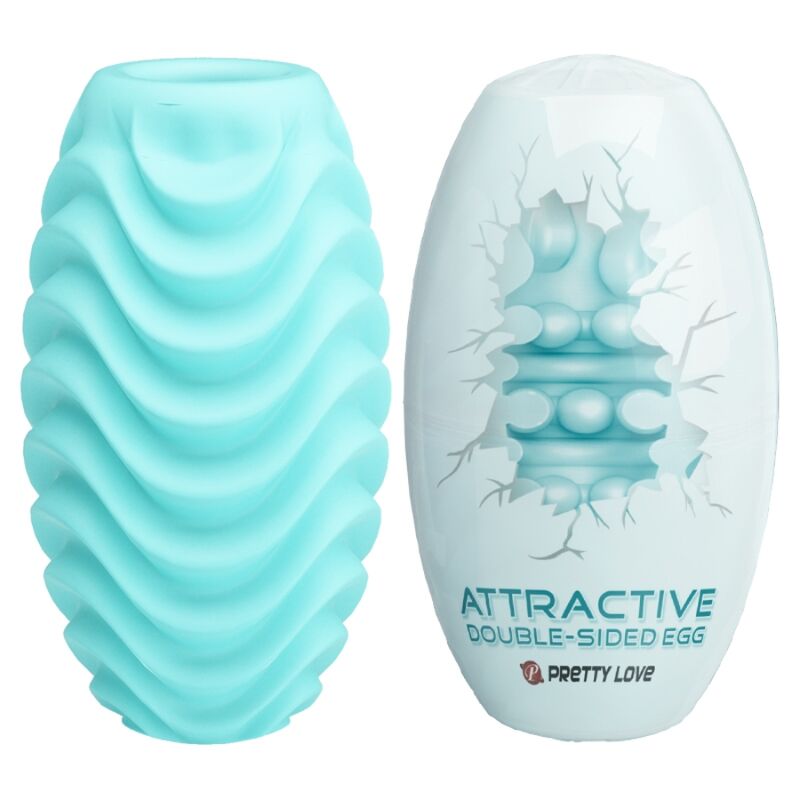œuf masturbateur double face turquoise Pretty Love photo principale