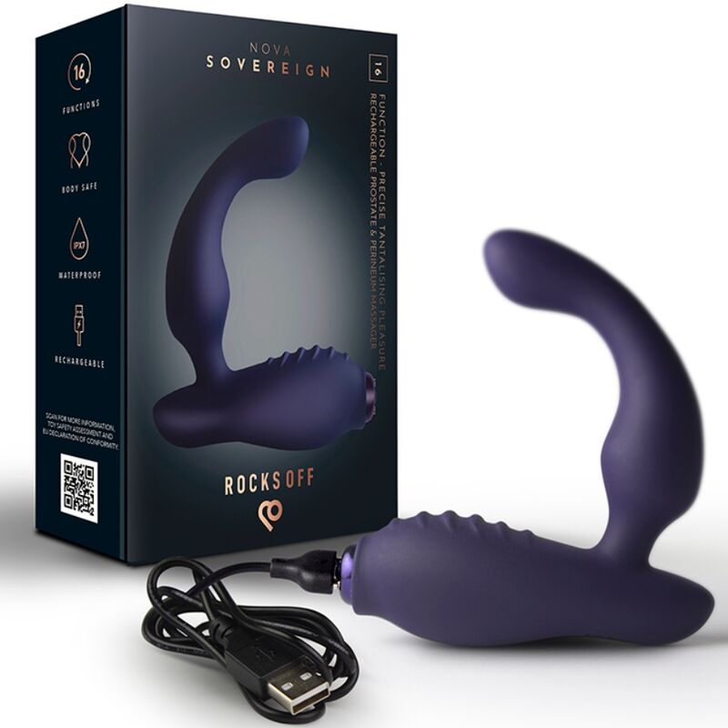 masseur de prostate et périnée bleu Nova Sovereign Rocks-Off vue 1 sur 11