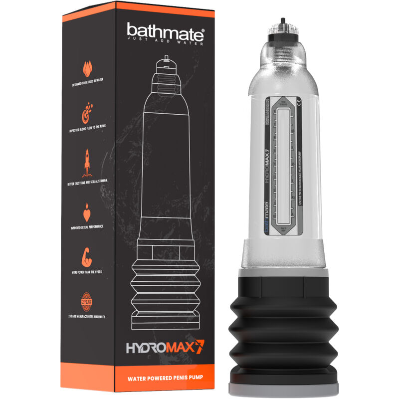 pompe à pénis hydraulique transparente Hydromax 7 Bathmate, photo principale