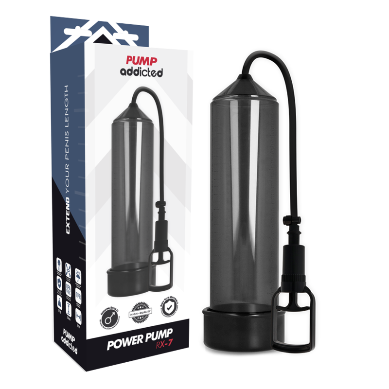 pompe à pénis à vide noire RX7 Pump Addicted, photo principale
