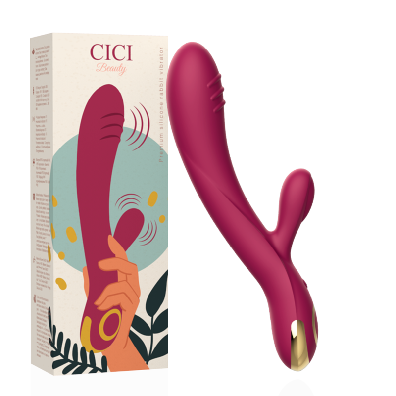 vibromasseur rabbit en silicone rechargeable 25 cm 10 modes Cici Beauty, photo principale