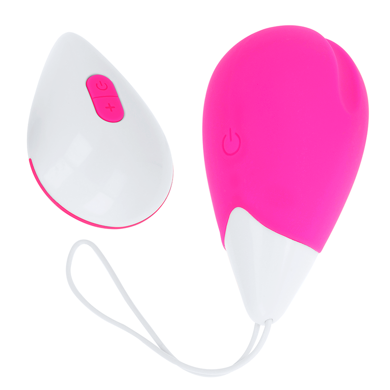 œuf vibrant télécommandé texturé rose et blanc OHmama, photo principale