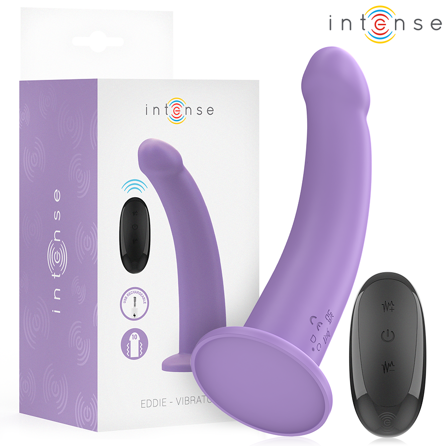 vibromasseur télécommandé violet 17,5 cm Eddie Intense vue 1 sur 8