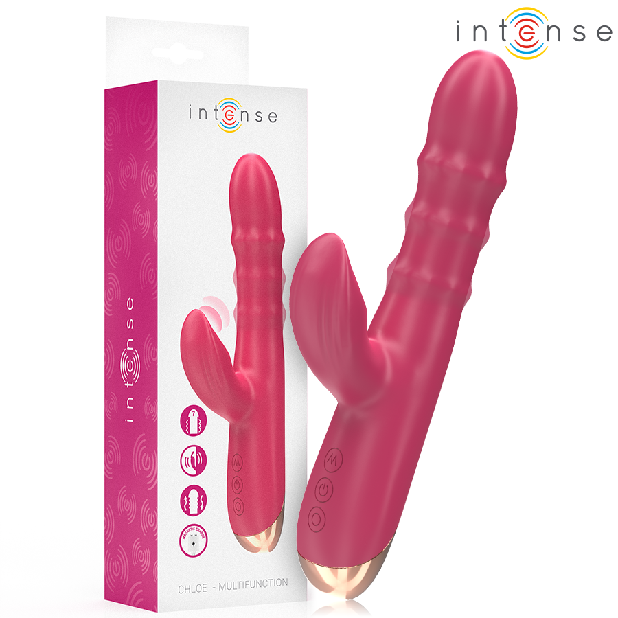stimulateur clitoridien 3 en 1 rouge Chloé Intense