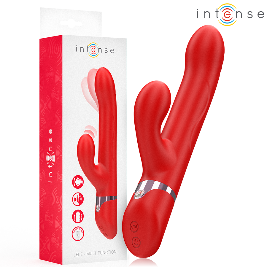 vibromasseur multifonction rotatif et oscillant rouge Intense Lele, photo principale