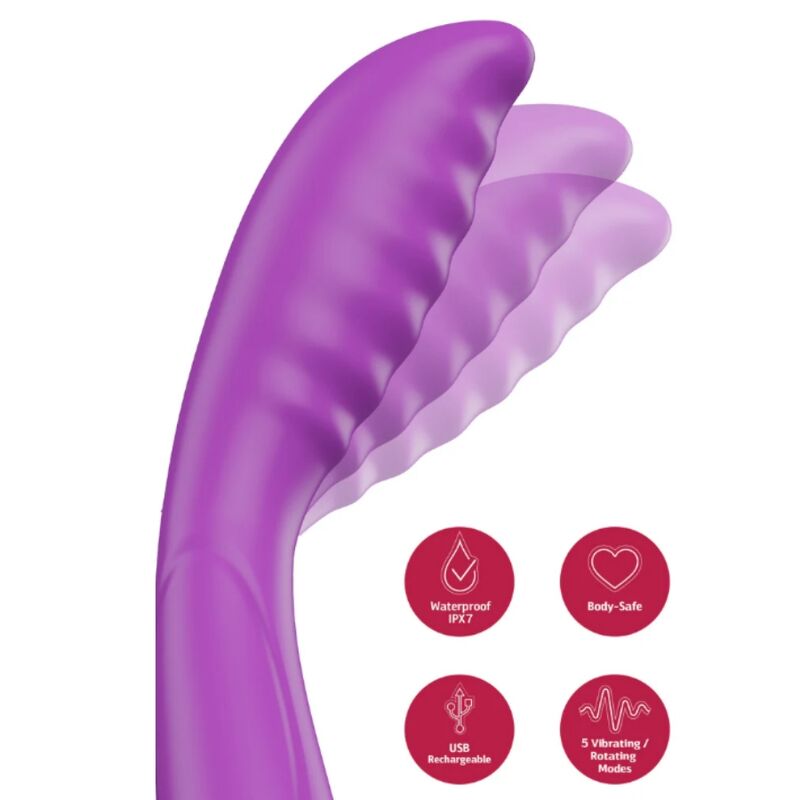 vibromasseur point G à tapotements violet She.E.O vue 1 sur 5