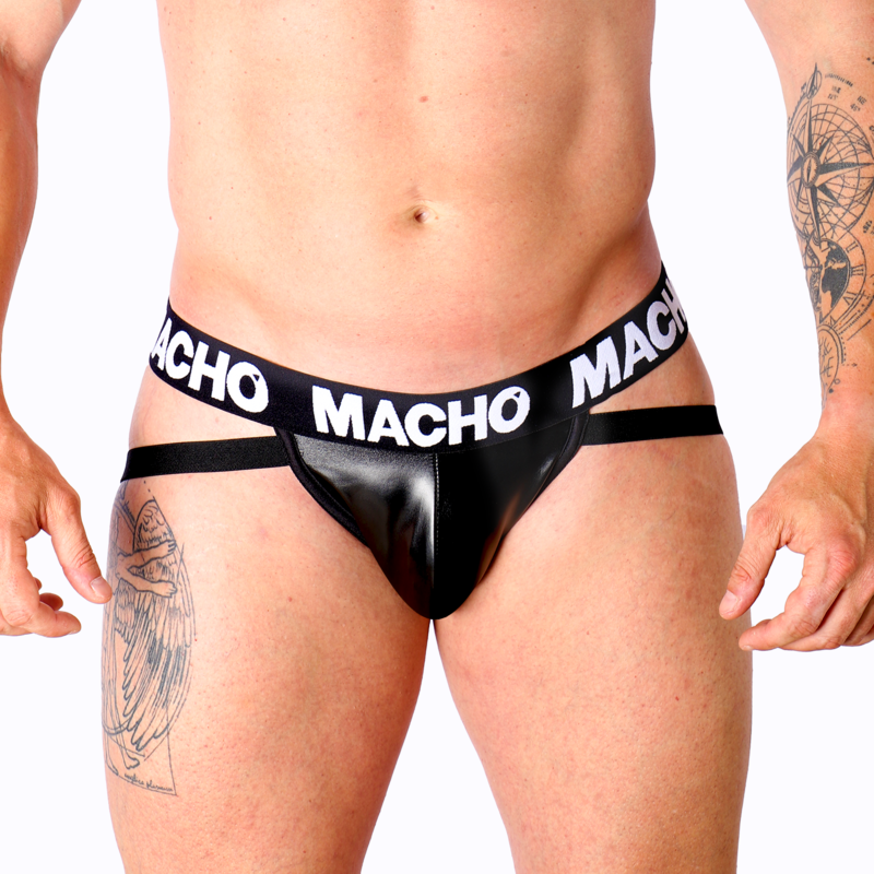 Jock en cuir noir Macho MX25NC, photo principale