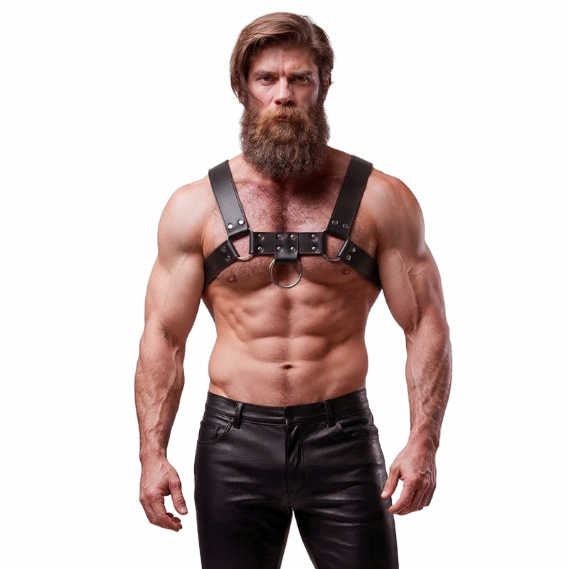 harnais de poitrine en éco-cuir pour homme Fetish Submissive Attitude, photo principale