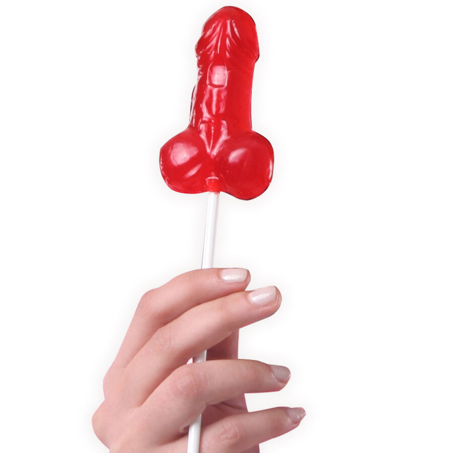 Sucette pénis gélifiée à la fraise Secret Play