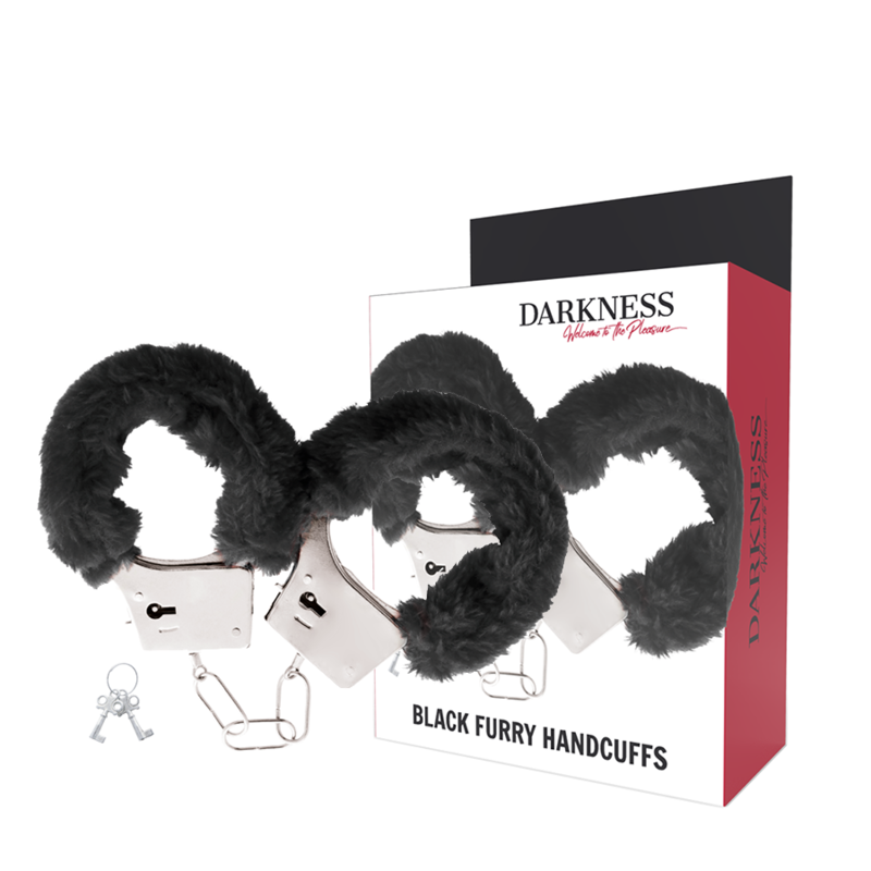 menottes en métal doublées noires Darkness