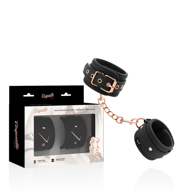 menottes en cuir végan doublure néoprène Coquette Chic Desire Fantasy photo principale