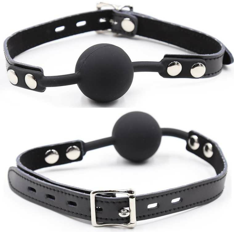 bâillon boule en silicone avec ceinture et cadenas Ohmama Fetish