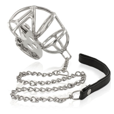 cage de chasteté en acier inoxydable avec sangle Metal Hard