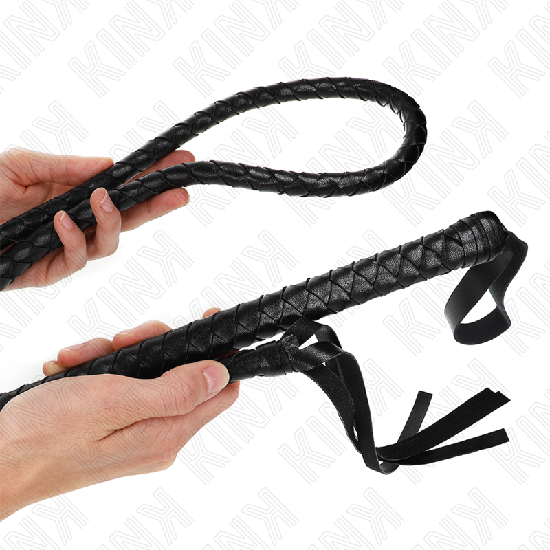 fouet long serpent noir 210 cm Kink photo principale