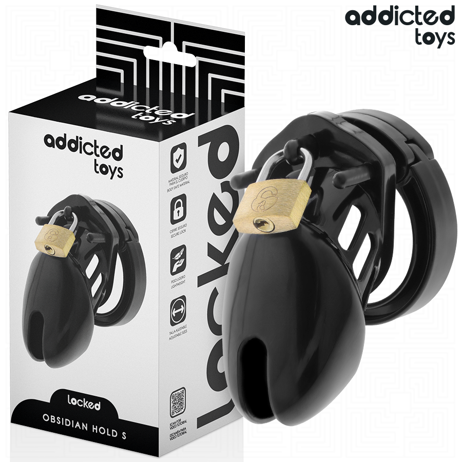 Addicted Toys Locked cage de chasteté Obsidian Hold taille S, vue 1 sur 7
