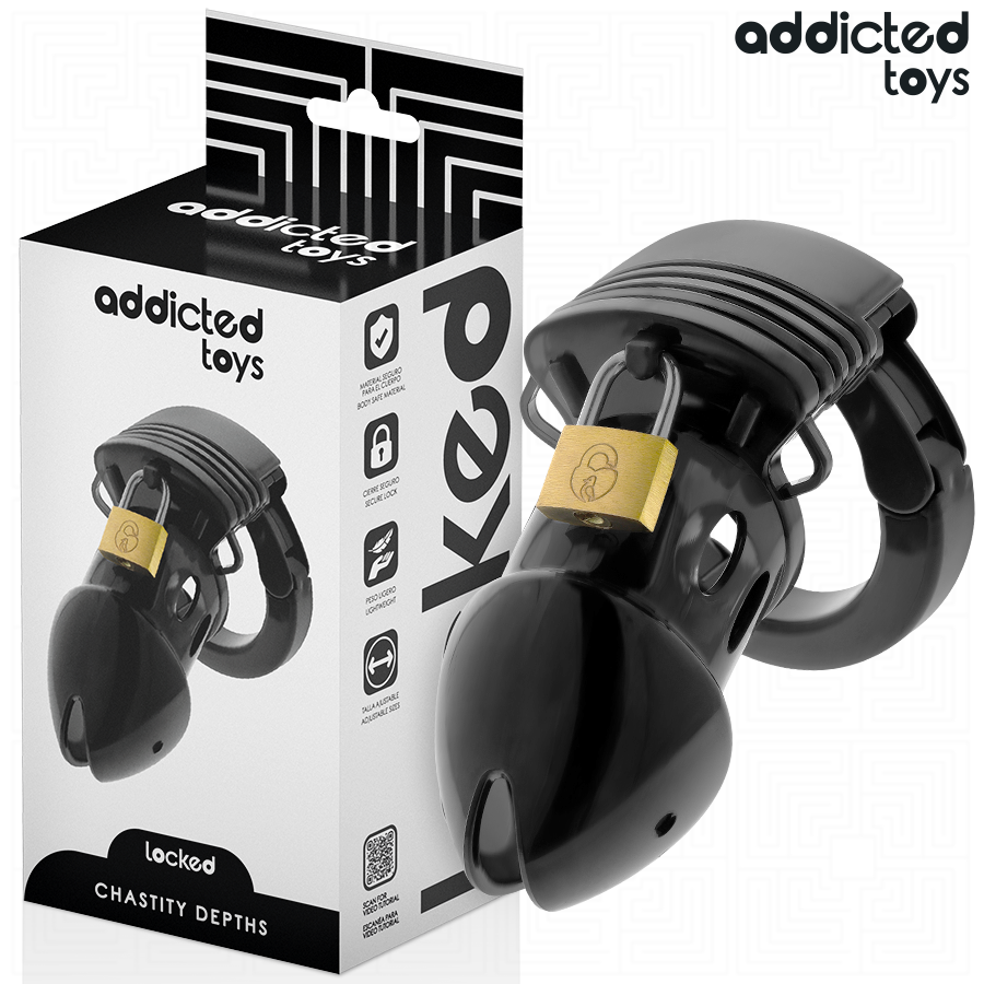 Addicted Toys Locked cage de chasteté profondeur 7,5 cm, vue 1 sur 7