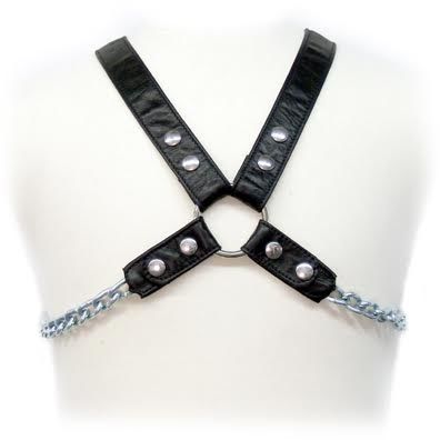 Harnais cuir homme chaînes métal Leather Body Chain II, vue 1 sur 1