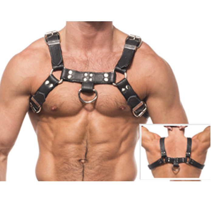 Harnais cuir homme chaînes réglable Leather Body Chain III, vue 1 sur 3