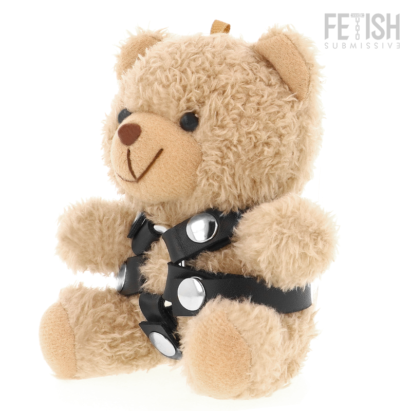 Ours en peluche BDSM Bongo Fetish Submissive modèle 4 avec harnais à anneaux